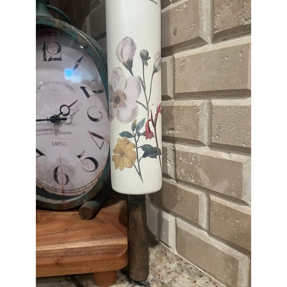 Vintage-Inspired Strawberry & Butterfly Decorative Rolling Pin